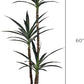 Vickerman Everyday Green Yucca Triple Stem Tree 60" Tall - Silk Artificial Indoor Plant - Multi Purpose Tropical Decoration for Home Office Living Room Decor