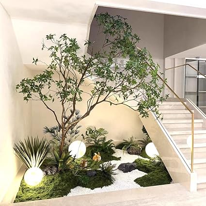 High-end Artificial Plants of Horse-Poisoning Wood for Window Display, Interior Decoration, Green Plants, Large Fake Trees, and Simple Landscapes 7m