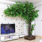 Outdoor Interior Simulation Plants Artificial Ficus Tree Large Fake Banyan Tree Hotel Shopping Mall Floor Living Room Green Plant Landscaping Decoration(B,5mx4m)