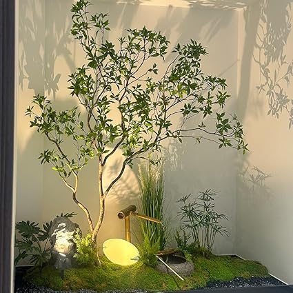 High-end Artificial Plants of Horse-Poisoning Wood for Window Display, Interior Decoration, Green Plants, Large Fake Trees, and Simple Landscapes 7m