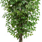 Artificial Ficus Tree 6FT Faux Plants Indoor Tall Fake Plants with White Planter, Green Lifelike Lush Fake Ficus Tree for Home Living Room Bedroom Outdoor Balcony House Office Decor