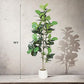 Artificial Fiddle Leaf Tree, 7ft Faux Plant Fake Ficus Lyrata Trees with White Planter, Artificial Fig Trees Floor Plants for House Office Living Room Indoor Home Decor, Housewarming Gift