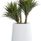 Deco 79 Faux Foliage Date Palm Artificial Plant with White Fiberglass Pot, 20" x 21" x 42", Green
