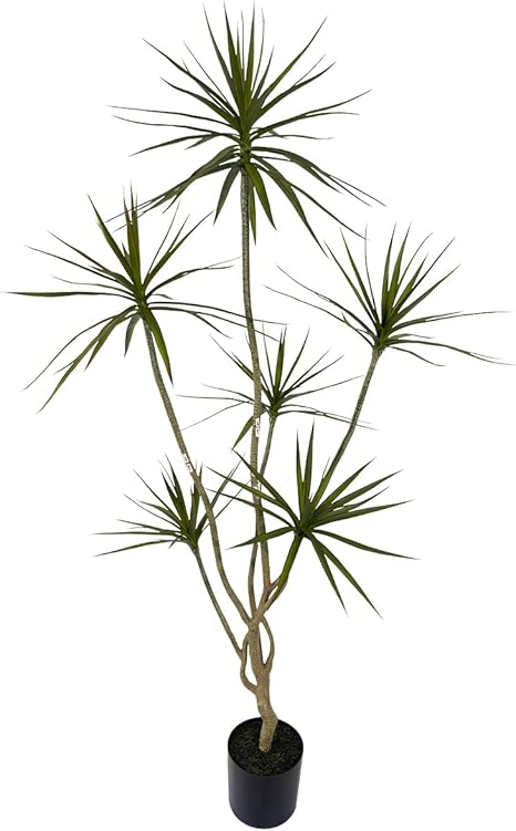 Artificial Dracaena marginata,6ft Tall Fake Plants Artificial Dracaena marginata Plants for Indoor, Fake Trees for Office Home Living Room Floor Patio Greening Porch Decor